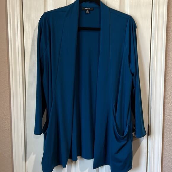 Alfani Elements Open Cardigan Bright gorgeous Teal like new - Picture 1 of 4